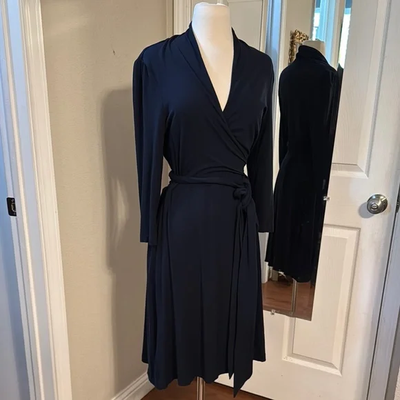 Banana Republic Navy Wrap Dress - Picture 1 of 8